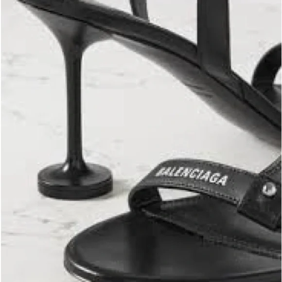 Balenciaga Black Heels with Chunky Platform Sole